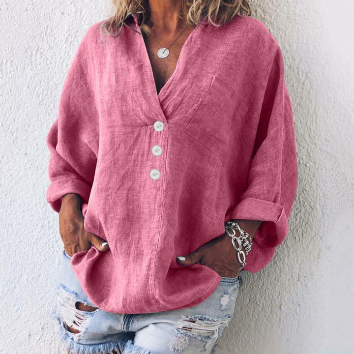 Lucia | Stilvoller Pullover für Damen mit V-Ausschnitt und langen Ärmeln