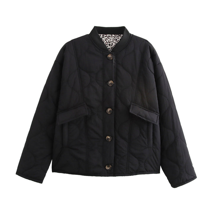 Damen Langarmjacke mit Rundhalsausschnitt, Knöpfen und Taschen