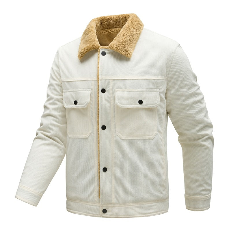Herren Jacke Langarm mit Taschen und Knöpfen