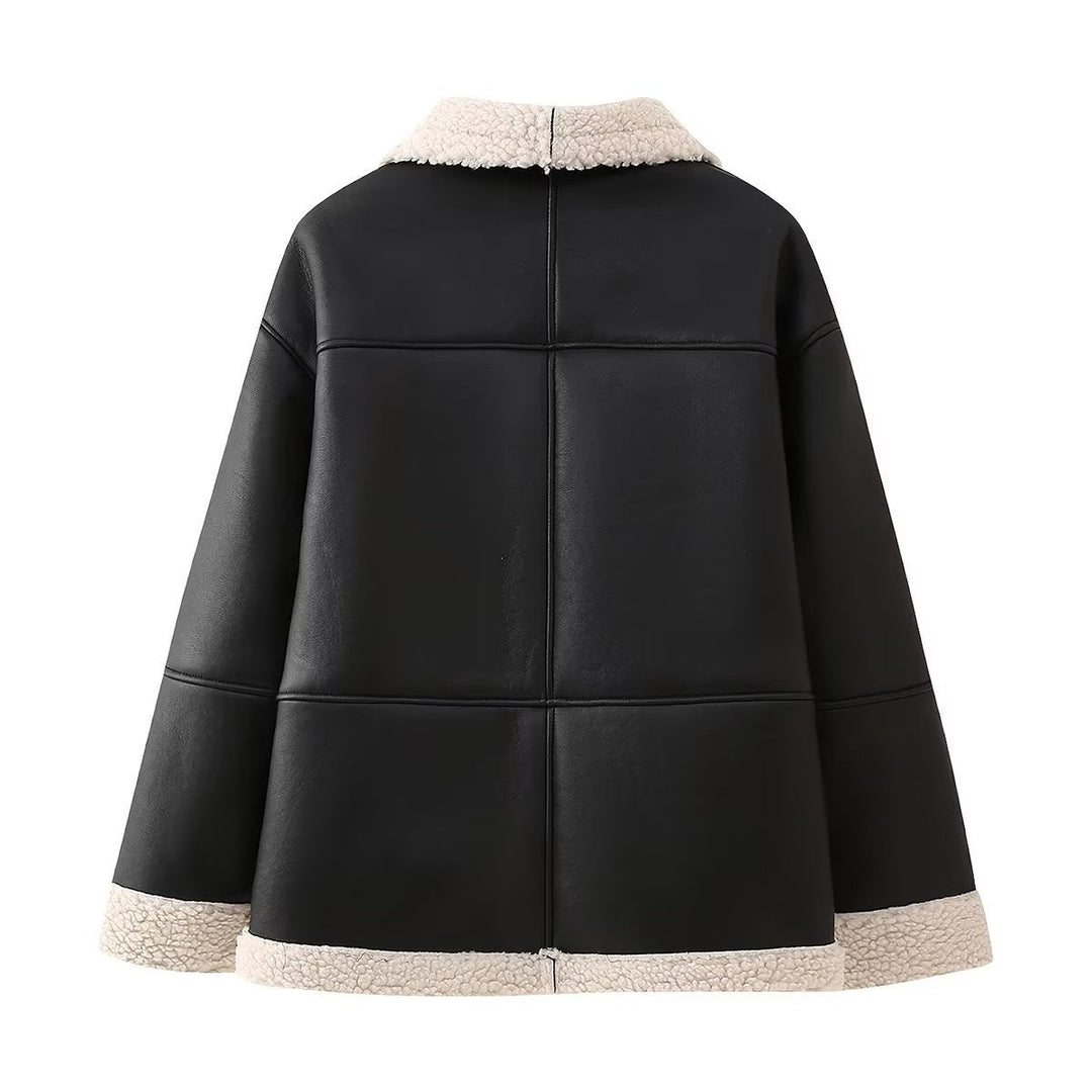 Damen Aviator Blouson Oversized mit Taschen