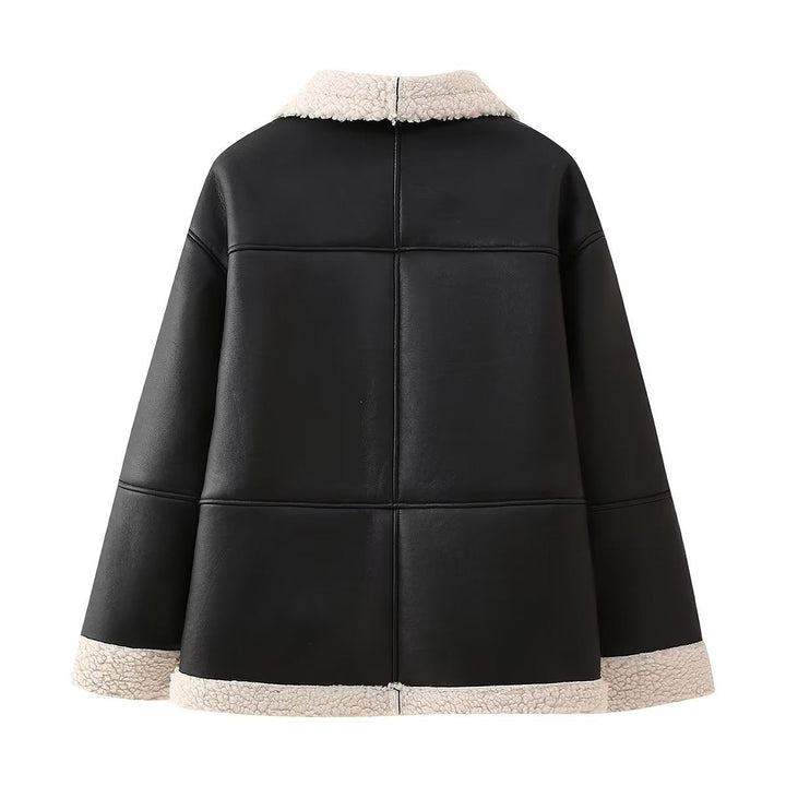 Damen Aviator Blouson Oversized mit Taschen