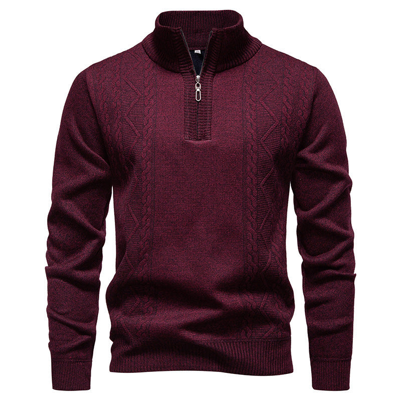 Herren Langarm Zip-Pullover