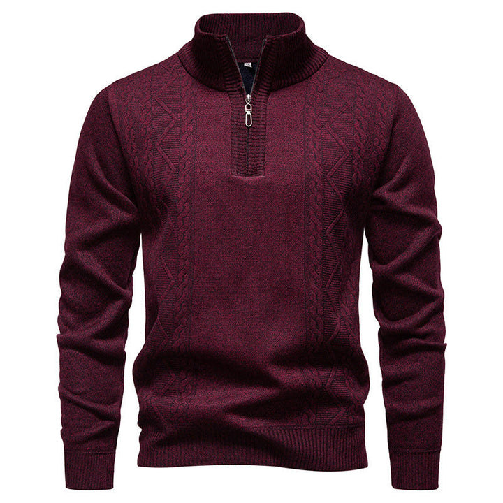 Herren Langarm Zip-Pullover