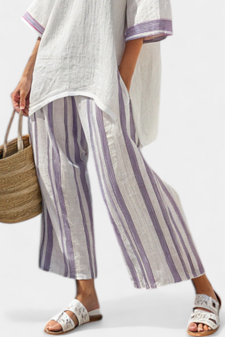 Allegra | bequeme Bluse und gestreifte Bambushose mit Streifen