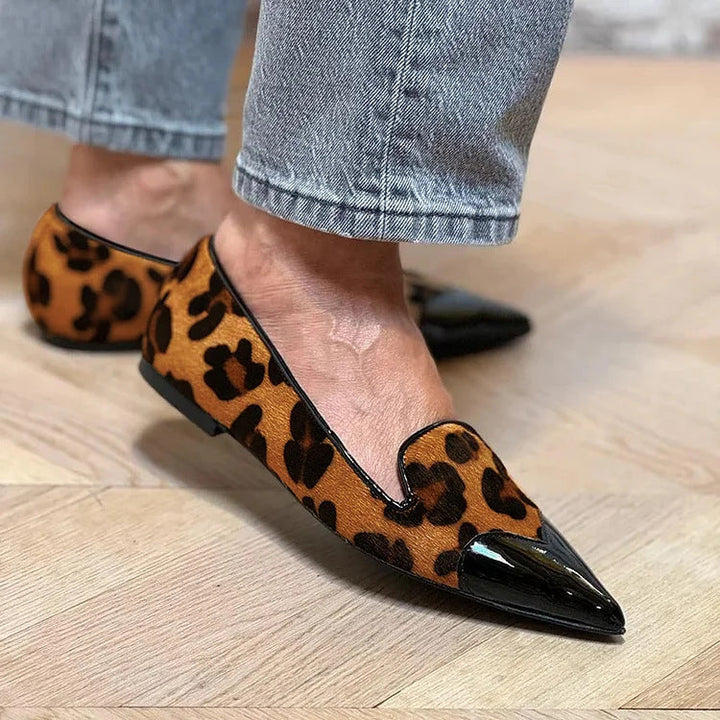 Verfeinerte Tierdruck Ballettflats Pumps für Damen