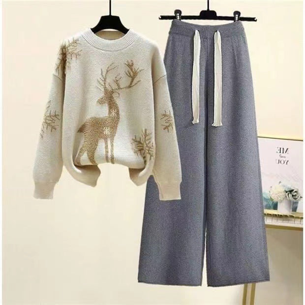 SENTA | Modisches Plus-Size Strickset für Damen mit Sternenmuster