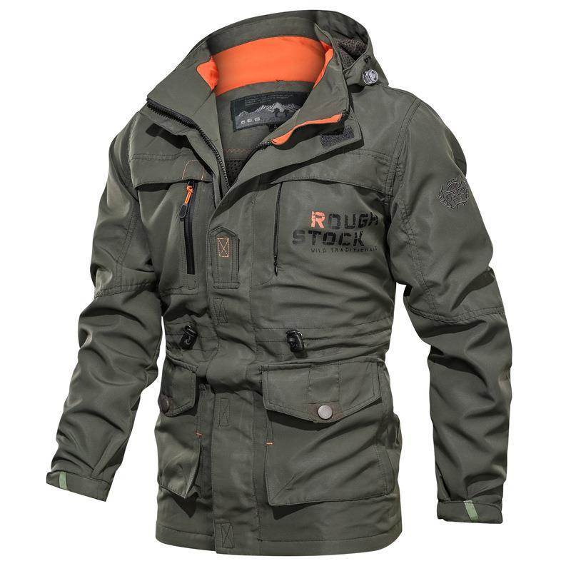 Herren Feldparka mit Tunnelzug, Kapuze und Taschen