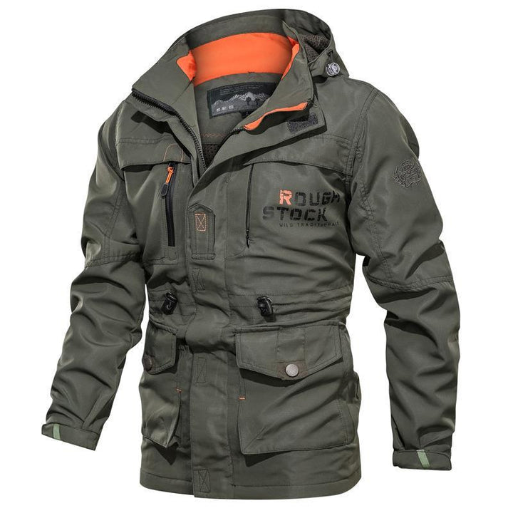 Herren Feldparka mit Tunnelzug, Kapuze und Taschen