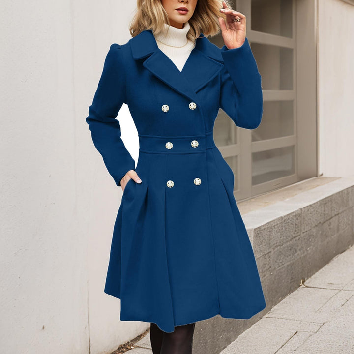 Damen Langarm-Longline-Mantel mit Taschen