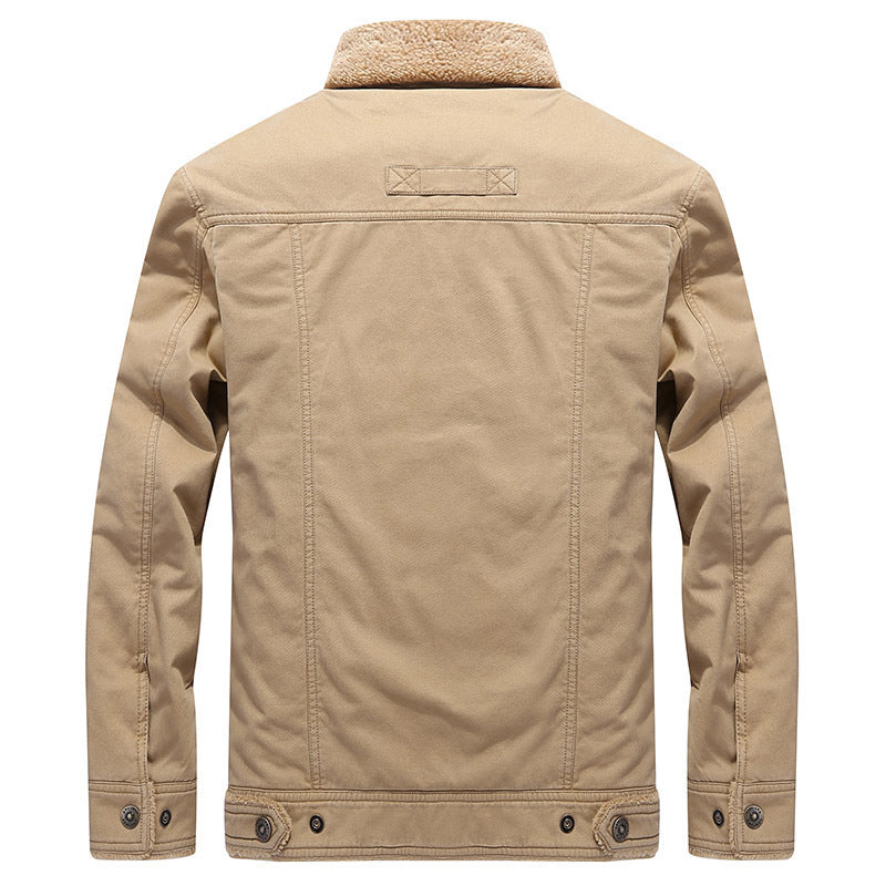 Herren Jacke Langarm mit Knöpfen und Taschen