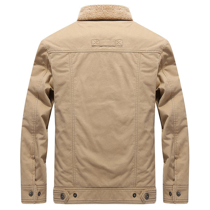 Herren Jacke Langarm mit Knöpfen und Taschen