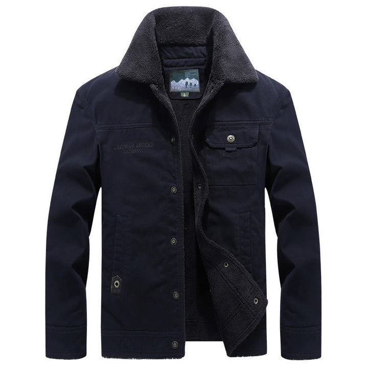 Herren Jacke Langarm mit Knöpfen und Taschen