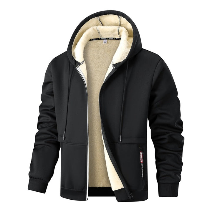 Herren Kapuzenjacke Langarm mit Kordelzug und Taschen