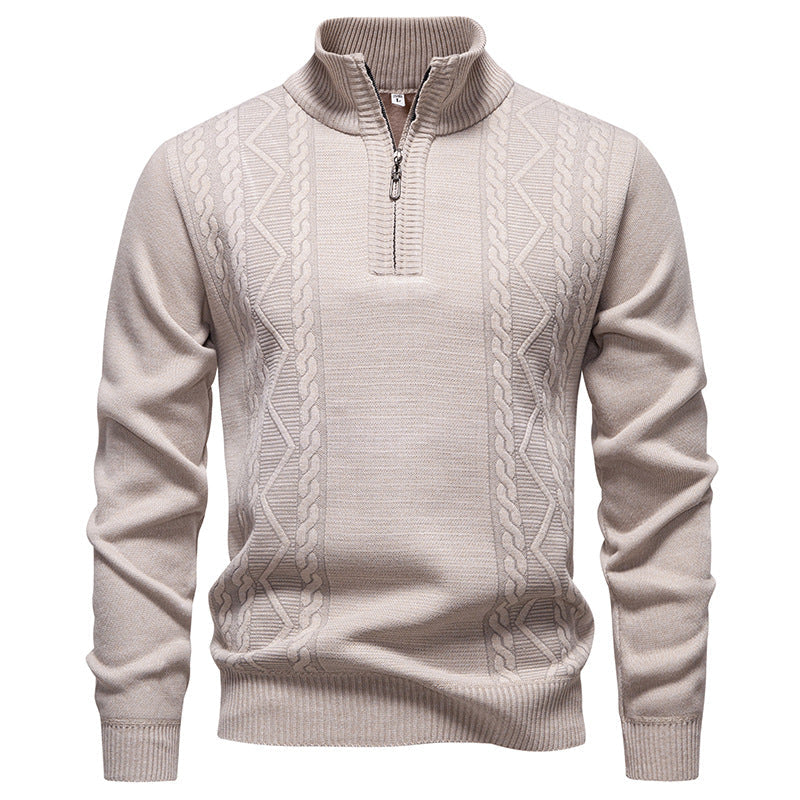 Herren Langarm Zip-Pullover