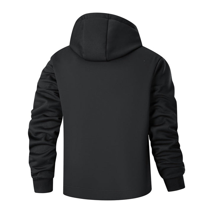 Herren Kapuzenjacke Langarm mit Kordelzug und Taschen