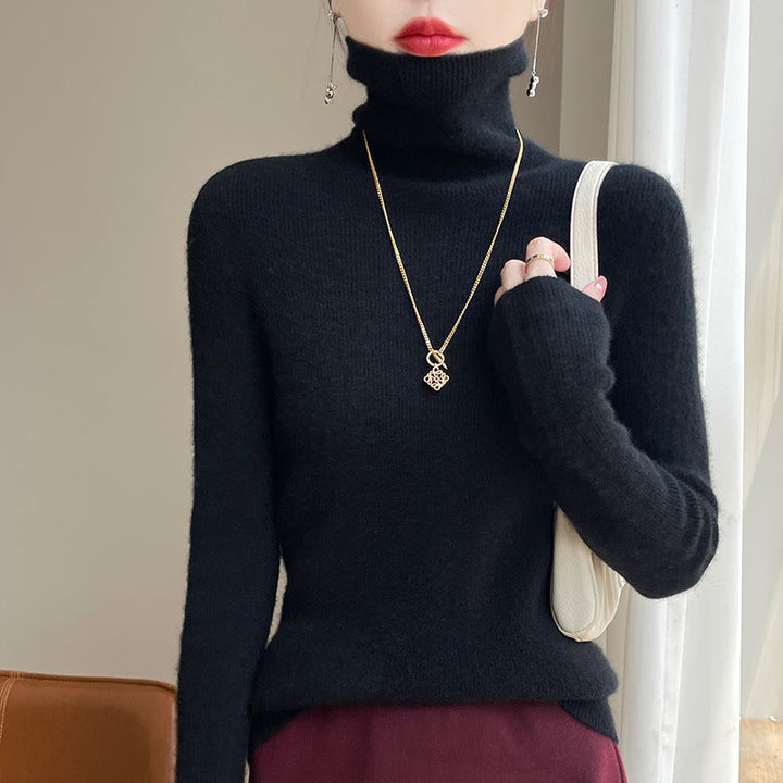 Damen Rollkragenpullover Slim Fit