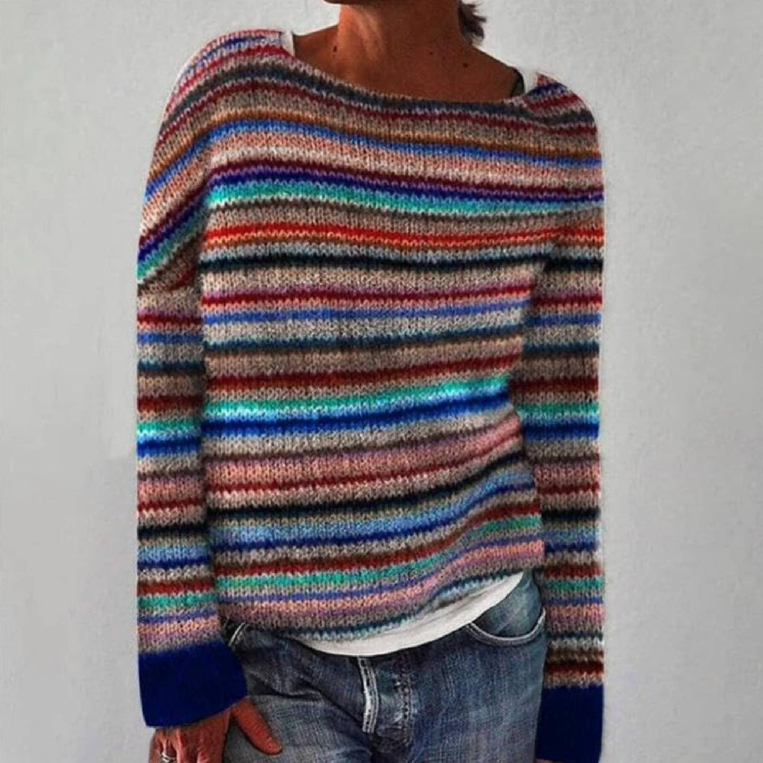 Ella | Gemütlicher Retro-Pullover mit langen Ärmeln