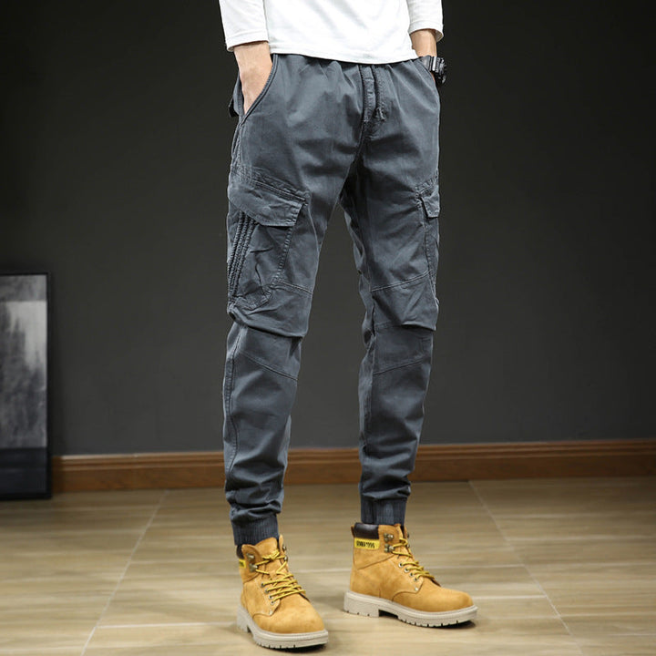 Herren Hosen mit Taschen und Kordelzug, Cargo