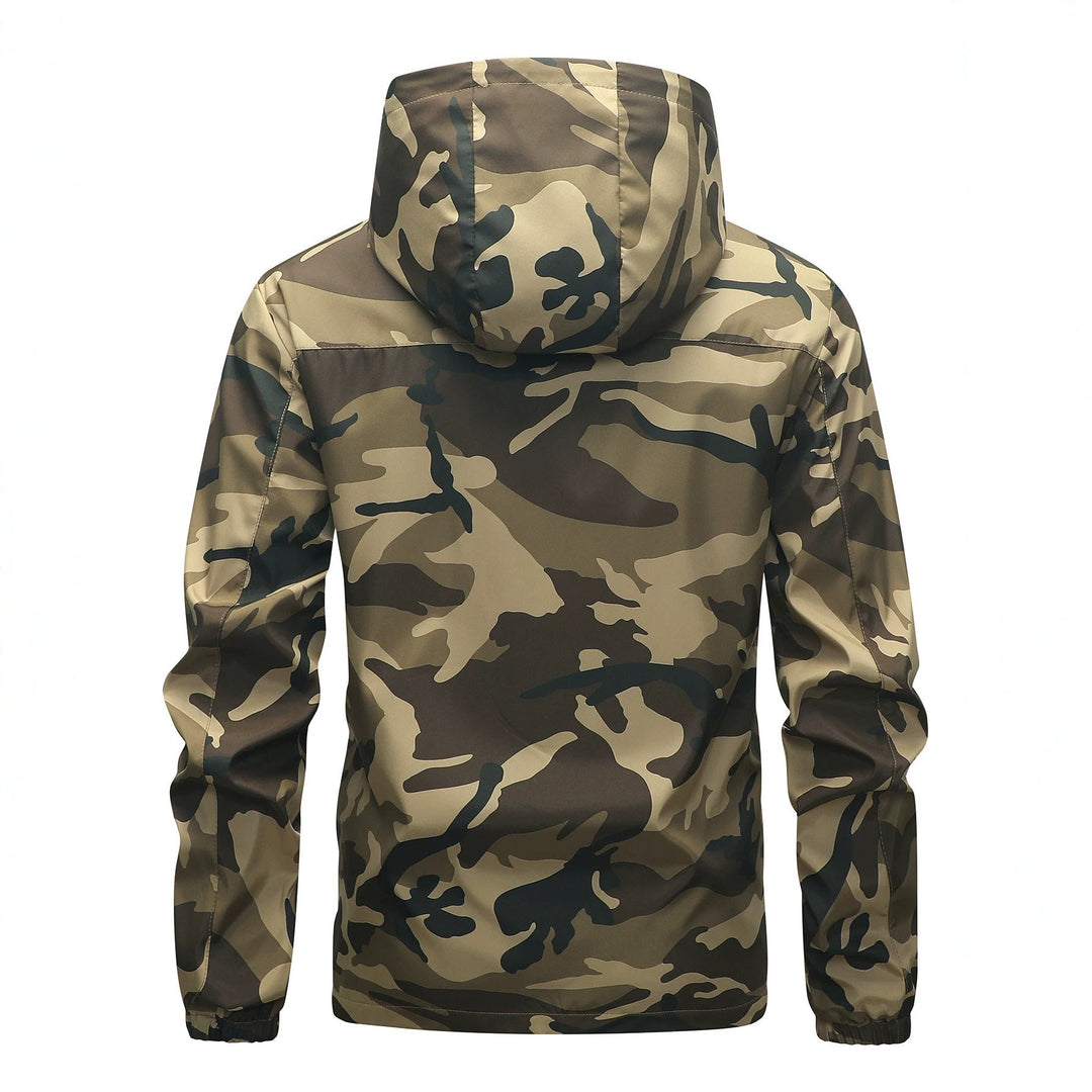 Herren Jacke mit Kapuze und Taschen, Camouflage