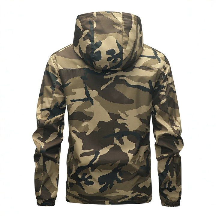 Herren Jacke mit Kapuze und Taschen, Camouflage