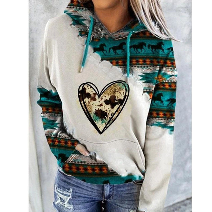 Damen Hoodie mit Kängurutasche und Kordelzug