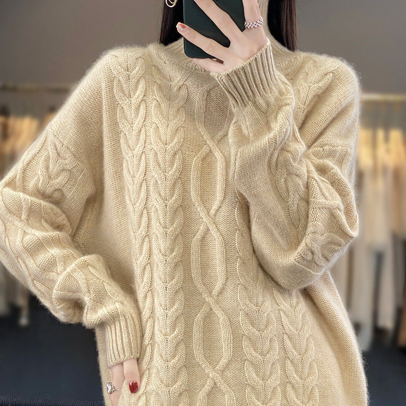 Damen Pullover mit Rundhalsausschnitt, Oversized