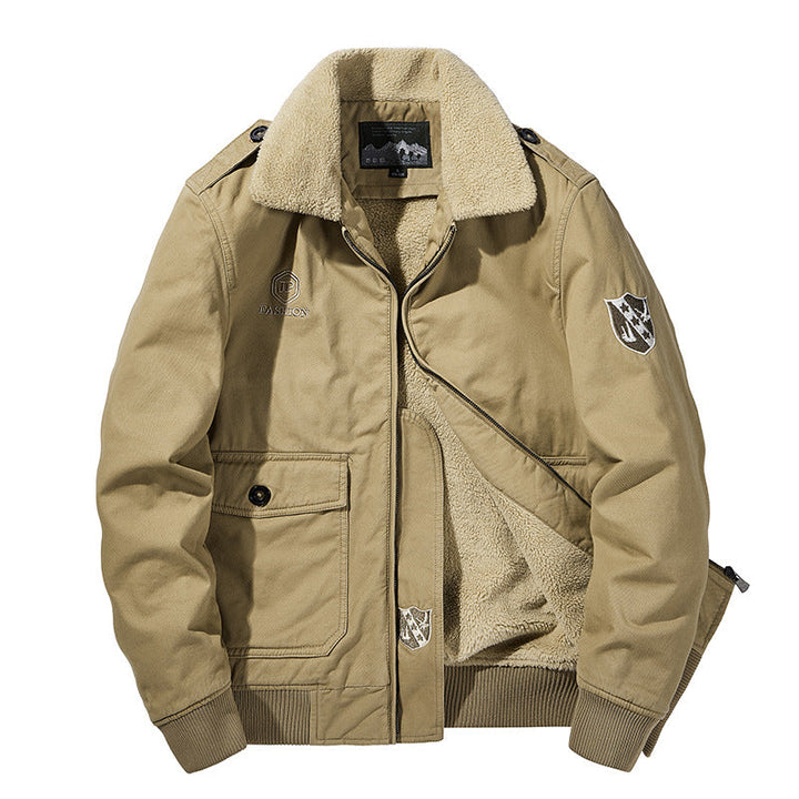 Herren Jacke Langarm mit Knöpfen und Taschen