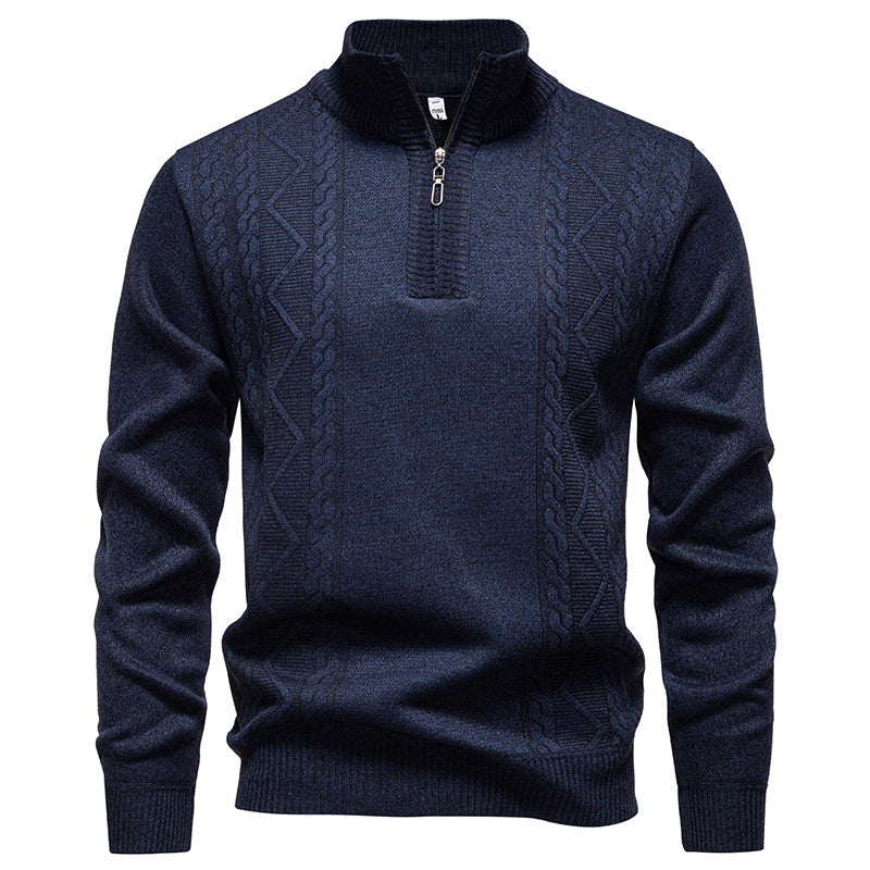 Herren Langarm Zip-Pullover