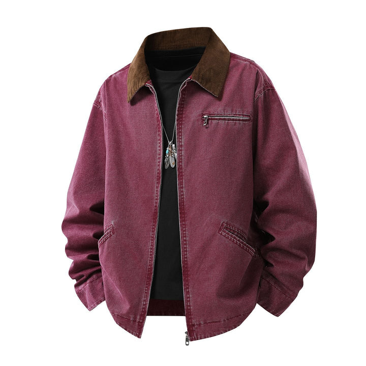 Herren Jacke Langarm mit Taschen und Kragen
