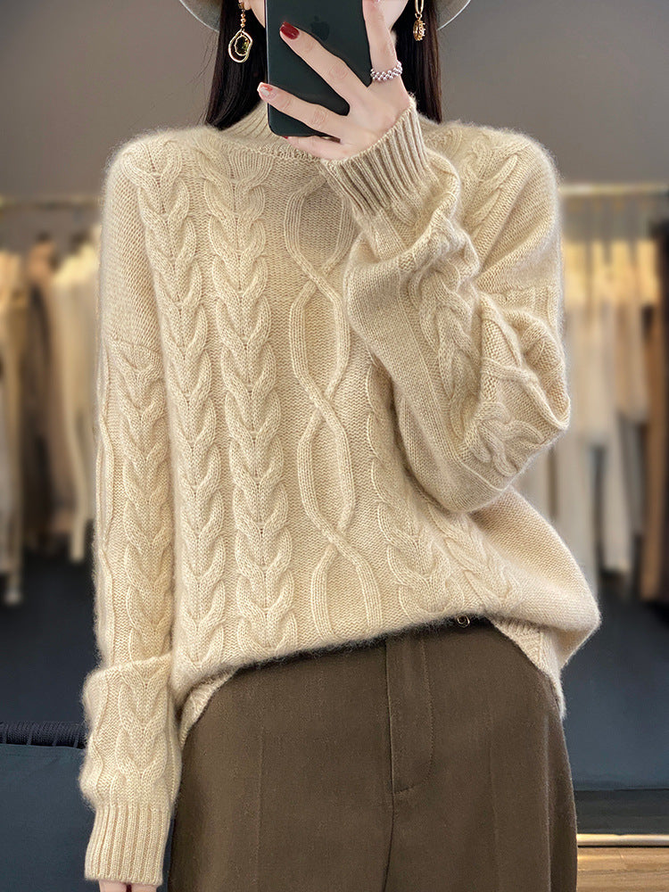 Damen Pullover mit Rundhalsausschnitt, Oversized