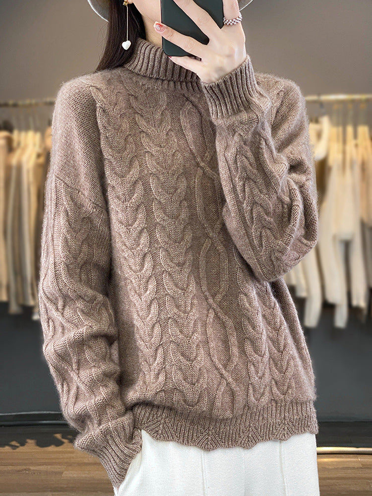 Damen Pullover mit Rundhalsausschnitt, Oversized