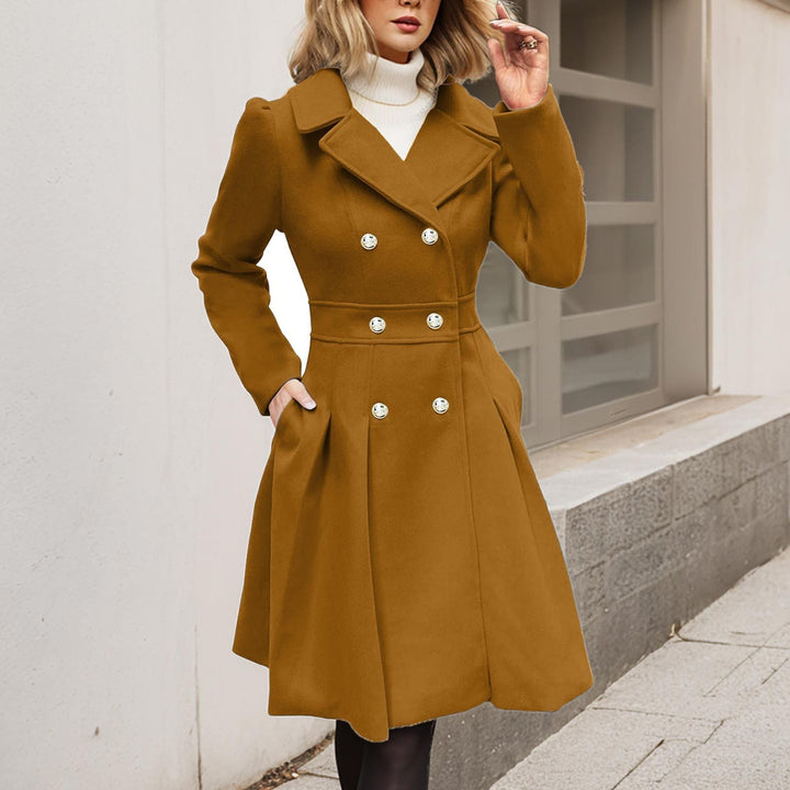 Damen Langarm-Longline-Mantel mit Taschen
