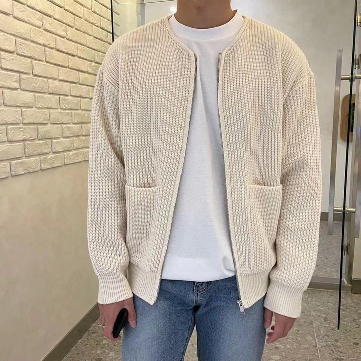 Seth | Fijngebreide herensweater met rits