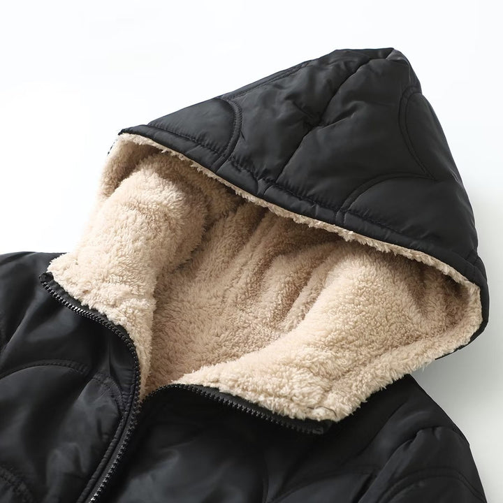 Damen Kapuzenjacke mit langen Ärmeln und Taschen