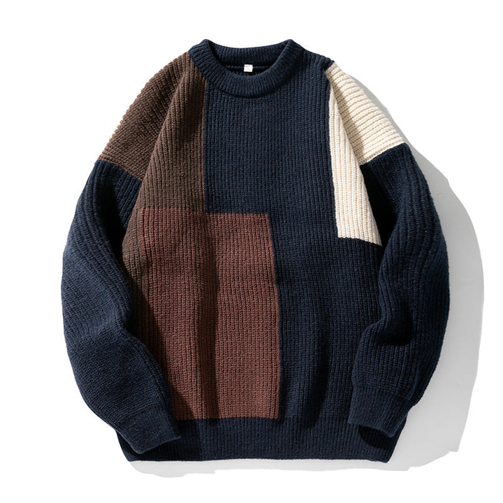 Pullover mit Farbblockdesign und Rundhalsausschnitt