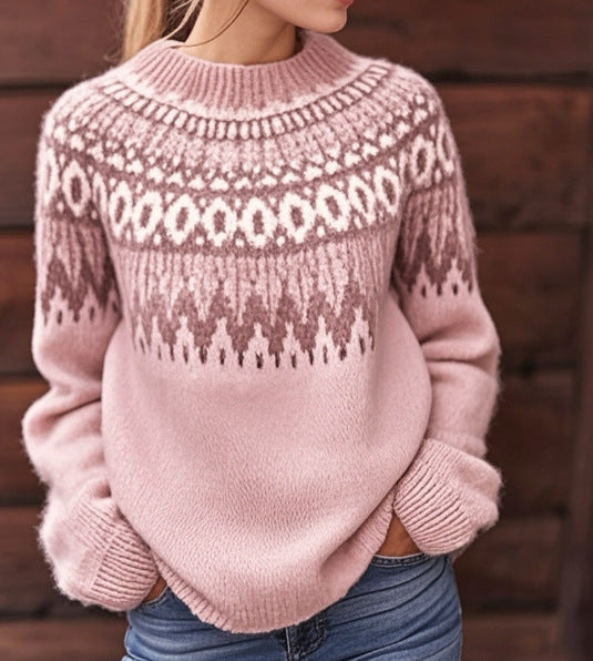 Theresa | Bequemer Eleganter Pullover für Damen mit Rundhalsausschnitt