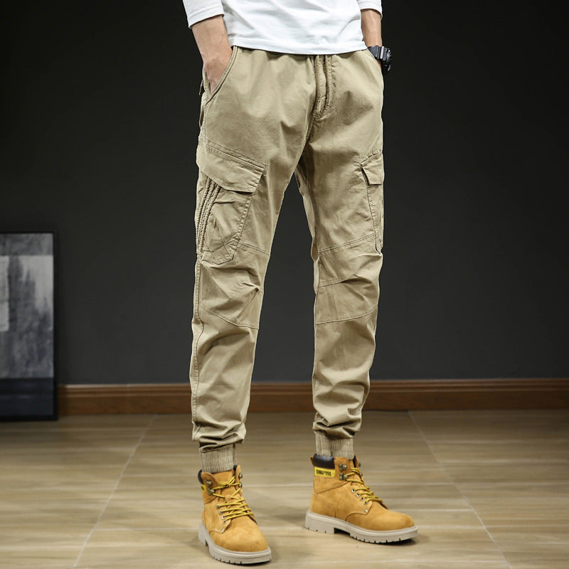 Herren Hosen mit Taschen und Kordelzug, Cargo