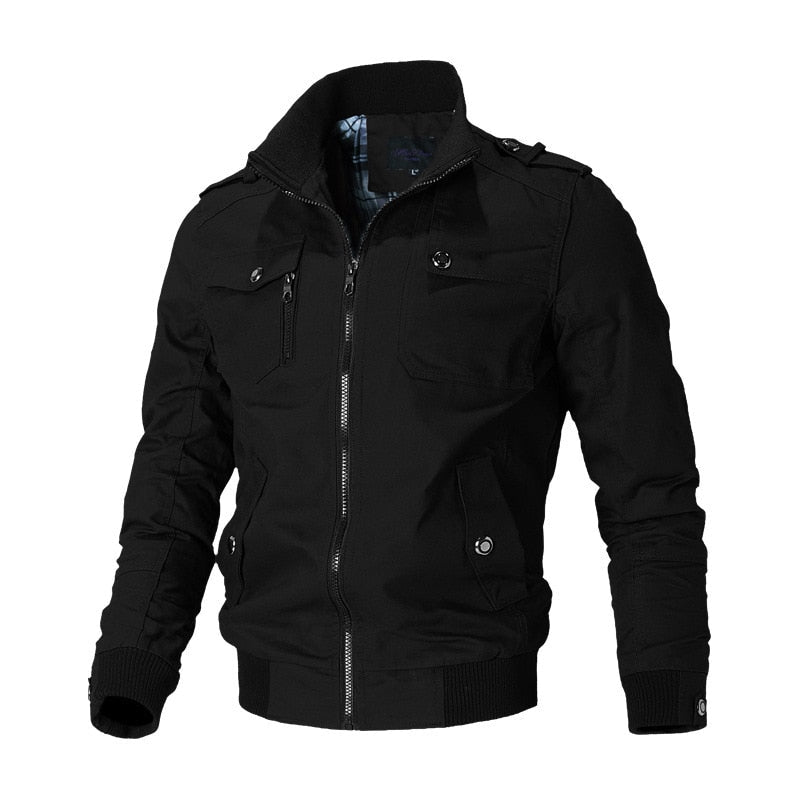 Gustav | Bomberjacke für Herren mit Stehkragen und langen Ärmeln