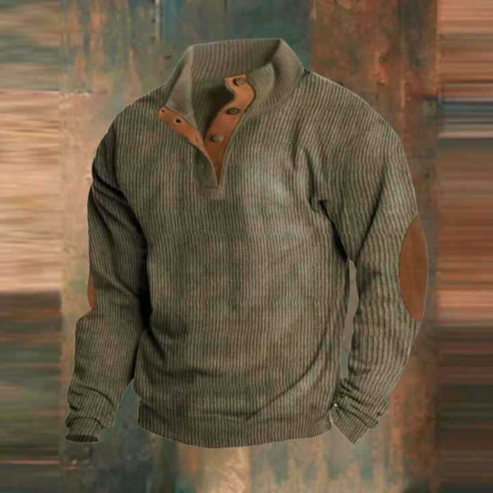 Lyle | Bequemer Retro-Pullover für Herren mit Stehkragen und langen Ärmeln