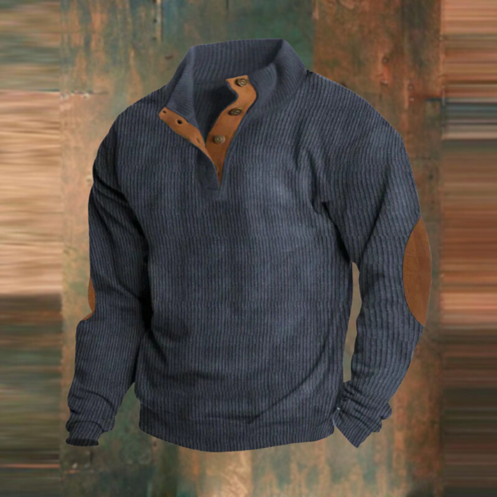 Lyle | Bequemer Retro-Pullover für Herren mit Stehkragen und langen Ärmeln