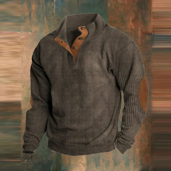 Lyle | Bequemer Retro-Pullover für Herren mit Stehkragen und langen Ärmeln