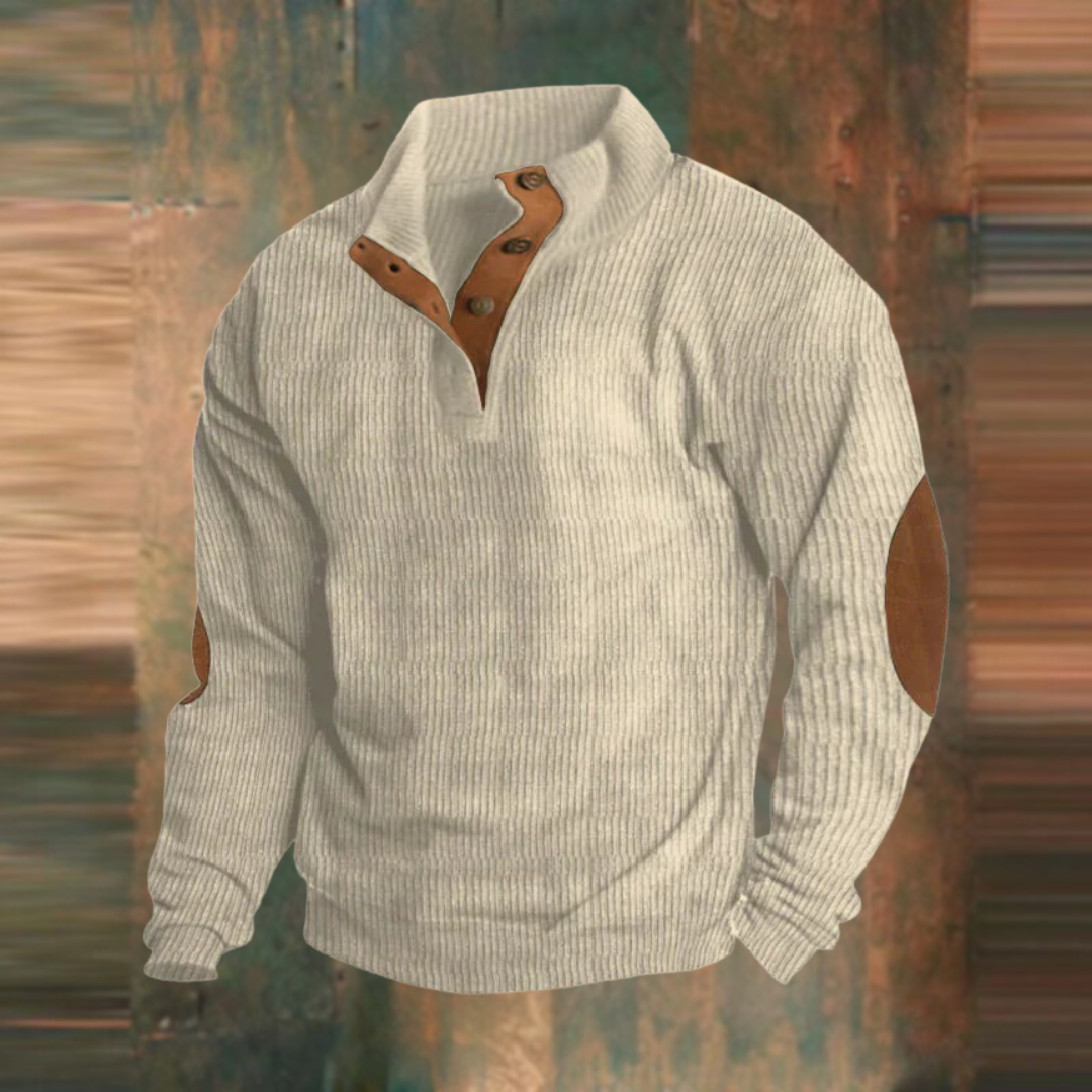 Lyle | Bequemer Retro-Pullover für Herren mit Stehkragen und langen Ärmeln