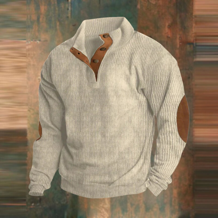 Lyle | Bequemer Retro-Pullover für Herren mit Stehkragen und langen Ärmeln