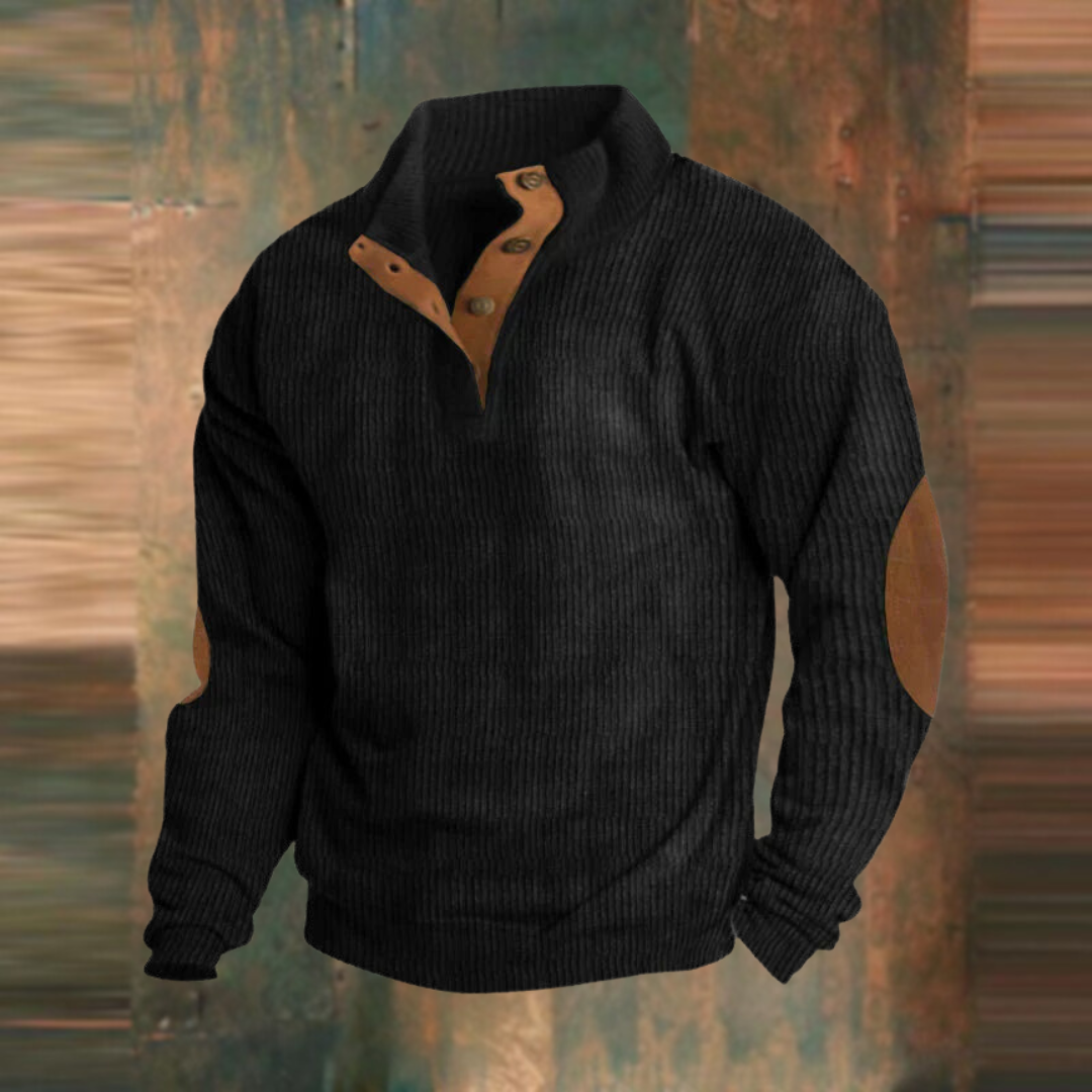 Lyle | Bequemer Retro-Pullover für Herren mit Stehkragen und langen Ärmeln