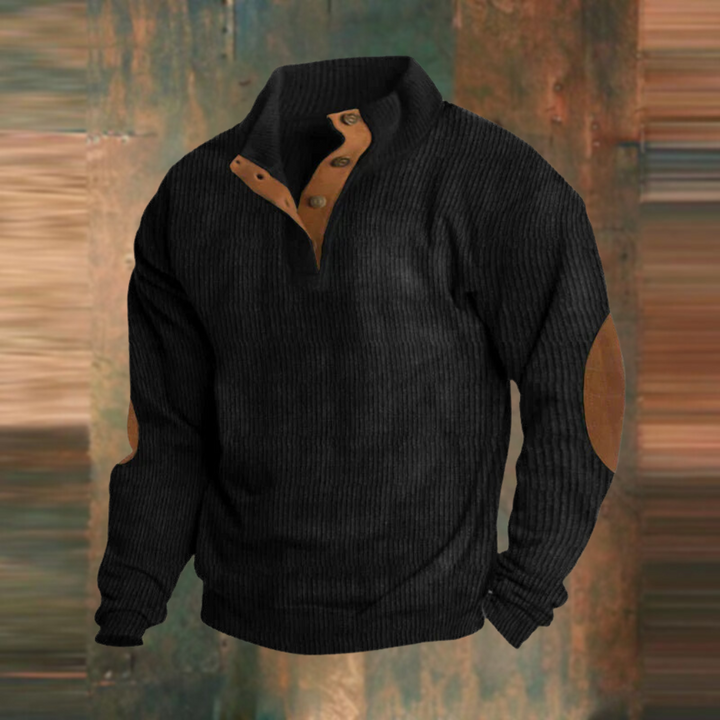 Lyle | Bequemer Retro-Pullover für Herren mit Stehkragen und langen Ärmeln