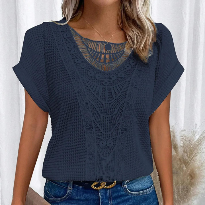 Else | Shirt für Damen mit Rundhalsausschnitt und kurzen Ärmeln