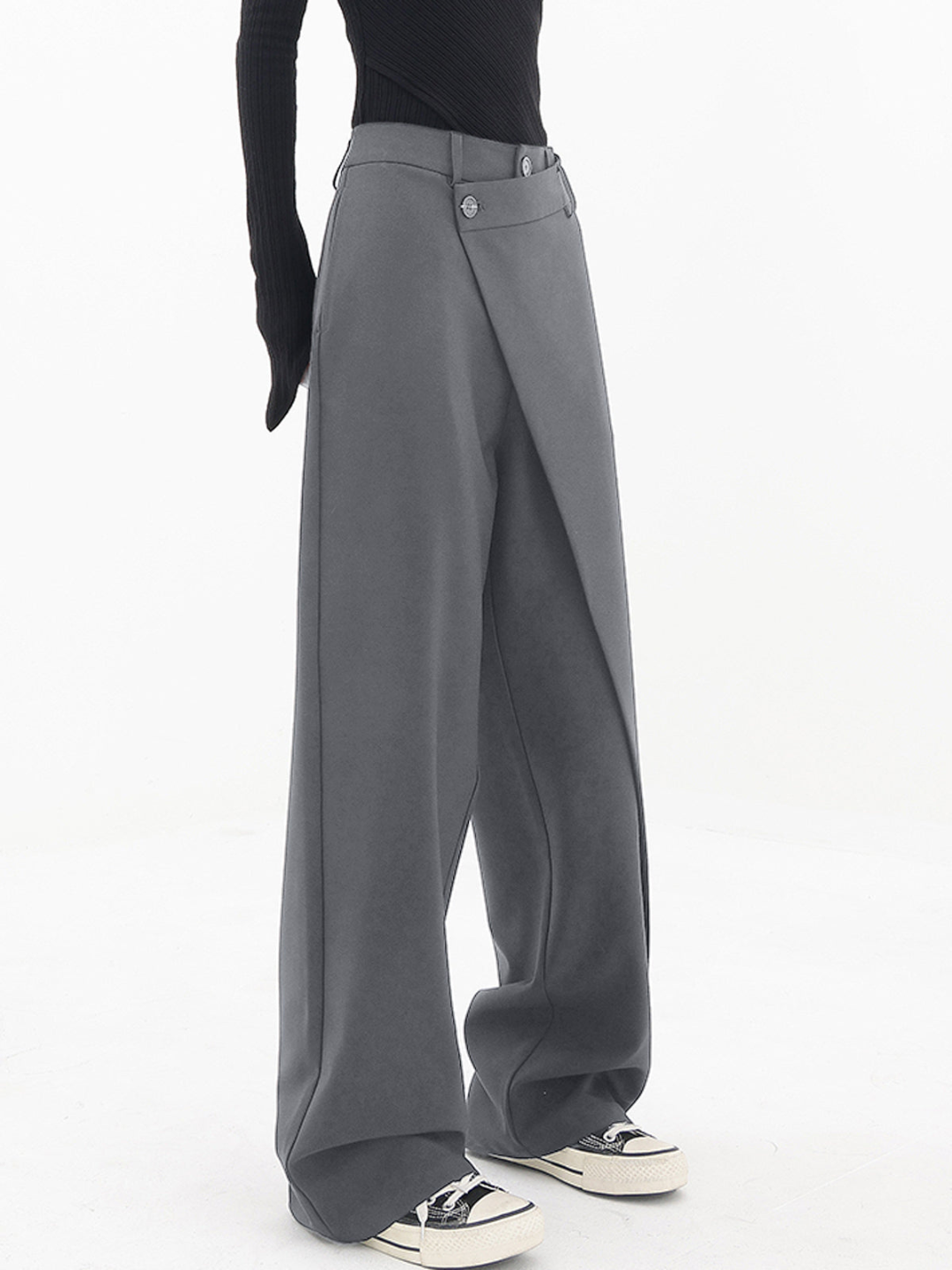 Sofia | Moderne Baggy Hose für Damen mit weiter Passform und hohem Bund