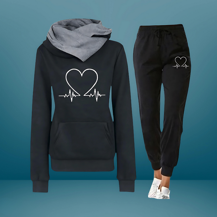 Heartbeat | Trainingsanzug für Damen mit Kapuze und langen Ärmeln