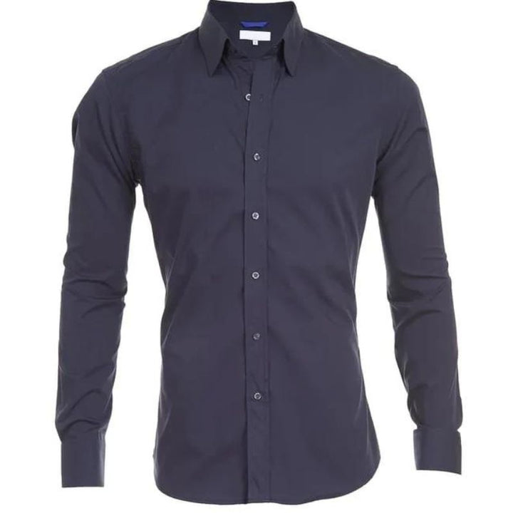 Gabriele | Knitterfreies Zip Up Hemd für Herren mit kurzen Ärmeln