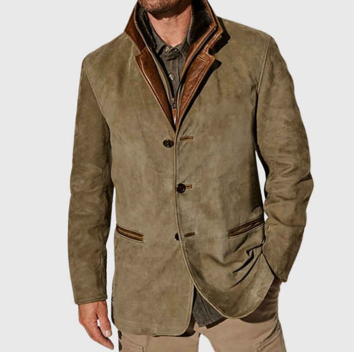 Stefano | Vintage Jacke für Herren mit langen Ärmeln und Stehkragen